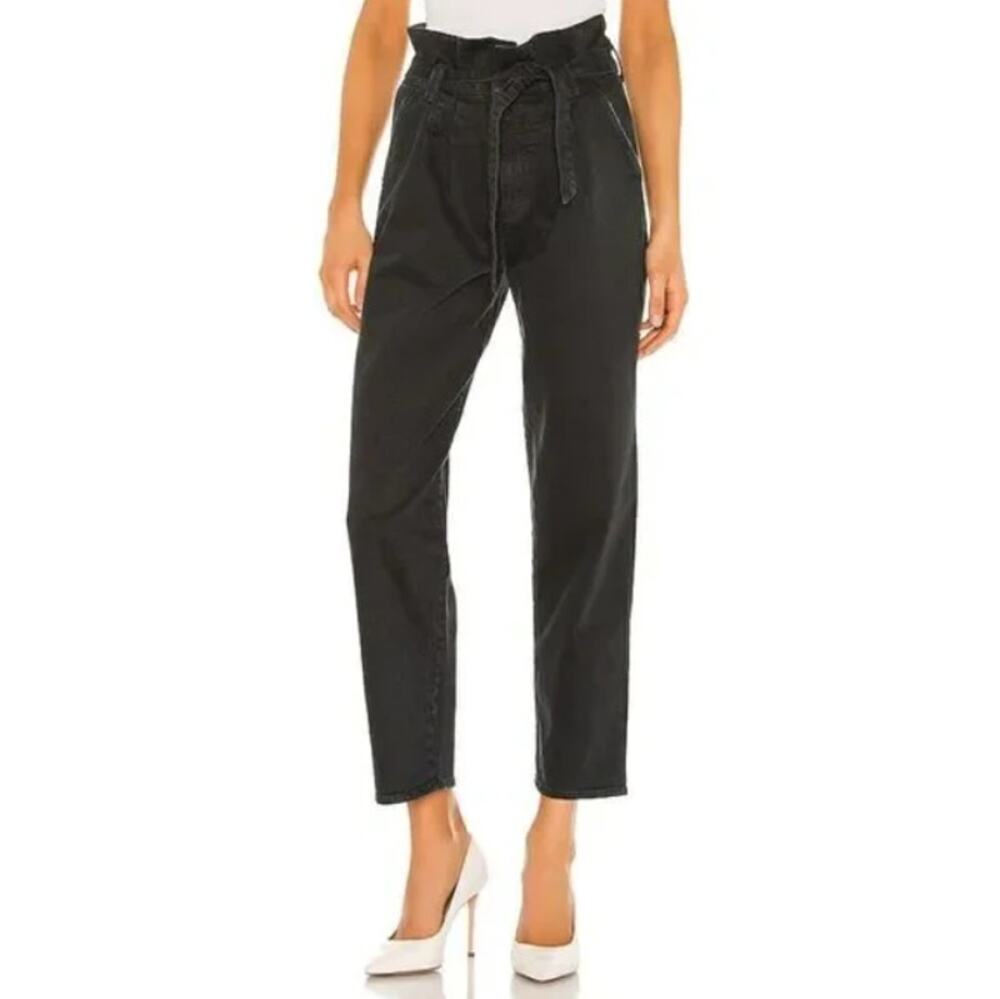Mother Superior The Greaser Paperbag Pleat Jeans The Devil May Care Gray size 24